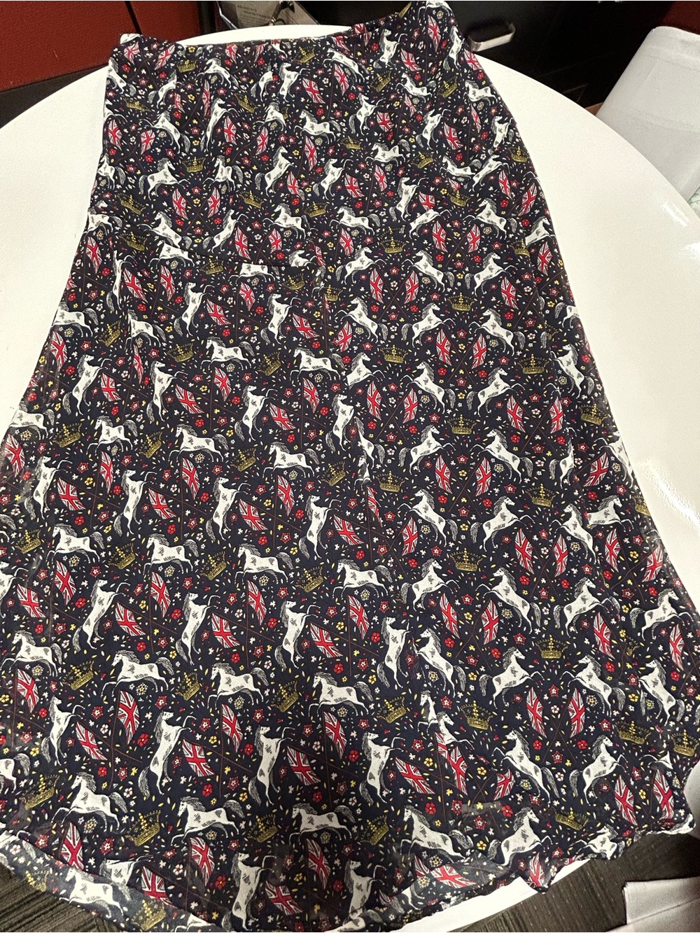 Boden skirt size 6 British print